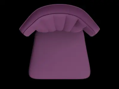 Sutton Velvet Accent Chair 3D model