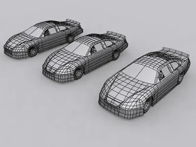 Game Ready 2002-2008 Stock Car Racer Low-poly 3D model