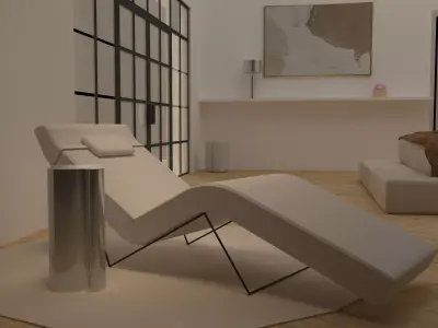 Luxurious Chaise Lounge - Indoor Furniture Free 3D model