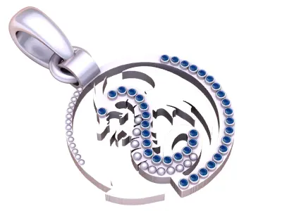 FLYING DRAGON COIN PENDANT 3D PRINTABLE MODEL  3D print model