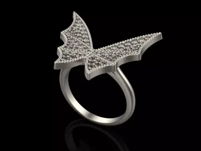 Butterfly ring model 515 3D print model