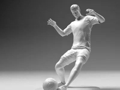 Footballer 02 Sledge Strike 01 Stl 3D print model