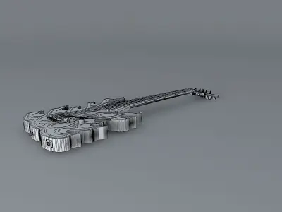 Schecter USA custom shop flame guitar Free 3D model