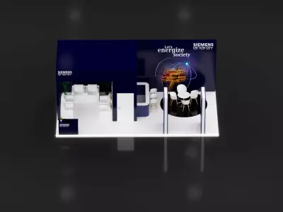 booth 10x5 open 3 side  3D model