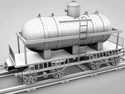 Old Railtank 3D model
