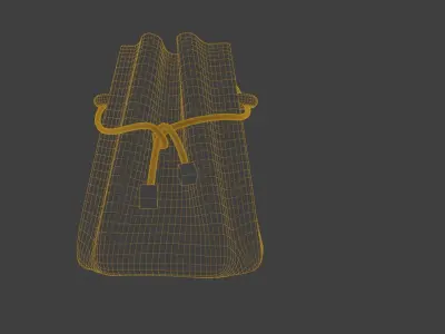 Bag and rings 3D model