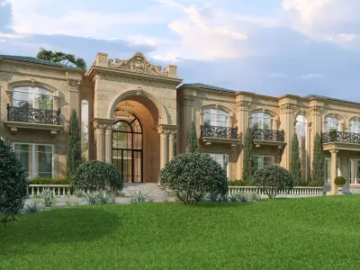 Luxury Classic Villa Exterior 3D Model Download European Style 3D model
