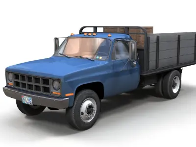 Farmer truck Low-poly 3D model