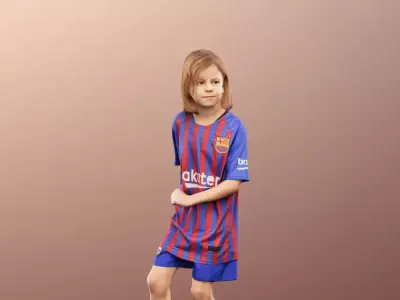 Noah 12951 - Boy Playing Soccer Low-poly 3D model