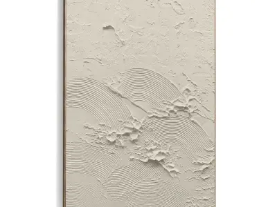 Plaster Two Photo Frame 536 Low-poly 3D model