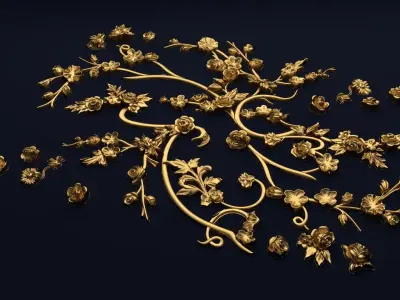 Decorative Ceiling 3D model 02 3D model