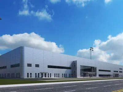 Industrial Building Factory 018 3D model