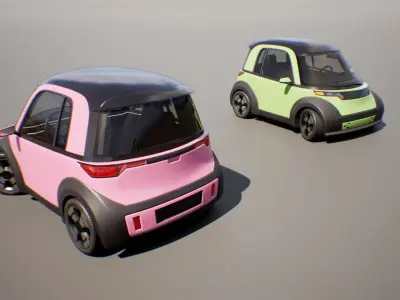 Microcar - Game Ready Vehicle Low-poly 3D model