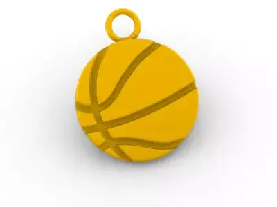Colgante De Balon De Balocesto Basketball Ball Shaped Pendant SM 3D print model