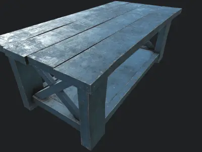Wooden Table 2 PBR Low-poly 3D model
