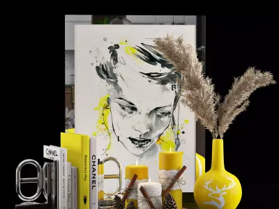 Decorative set 01 3D model