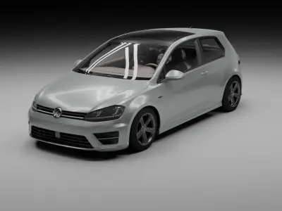 Golf R Low-poly 3D model