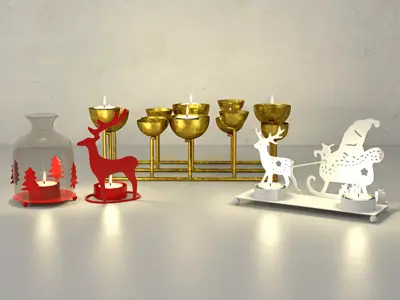 Christmas Candle Holders by ZARA HOME 3D model