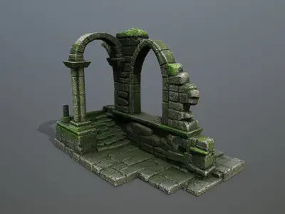 Ruin Gate Low-poly 3D model