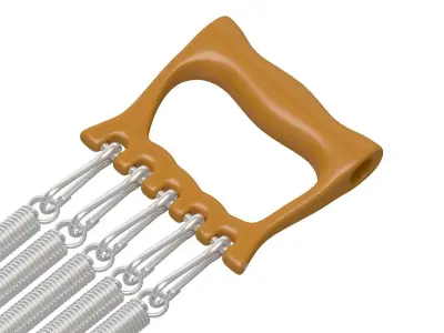 Spring Chest Expander brown 3D model