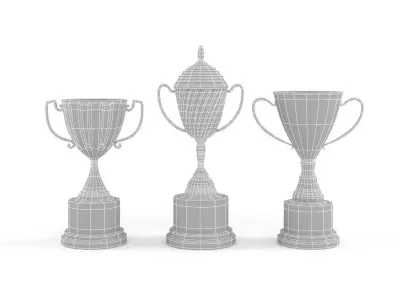 Cups Trophy 3D model 8