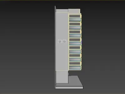 Floating Showcase Wardrobe Big 3D model