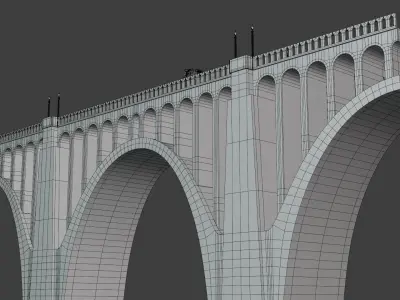 Viaduct with future truck PBR 3D model