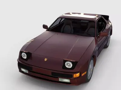 Porsche 944S w interior rev 3D model