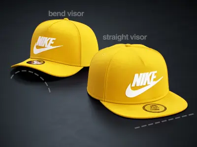 Yellow Snapback Cap  3D model