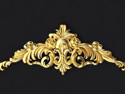 Central decor ornament for furniture 3D model 539
