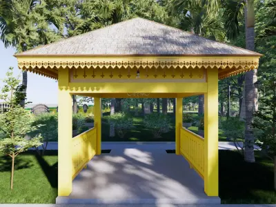 Pendopo of the Sambas Sultanate Palace 3D model