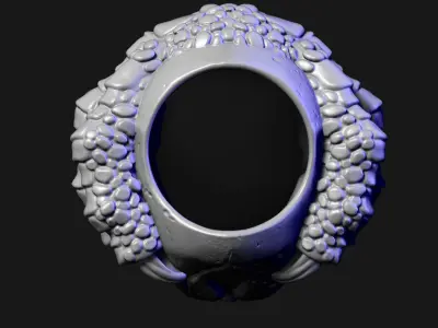 Skull with claws vol1 Penholder cum flowerpot home decor 3D print model