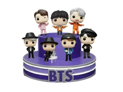 BTS Funko Pop Style Figures  Personagens BTS Estilo Funko Pop 3D print model