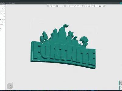 Fortnite Logo 3D print model