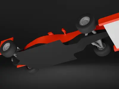 Low Poly F1 Race Car Low-poly 3D model