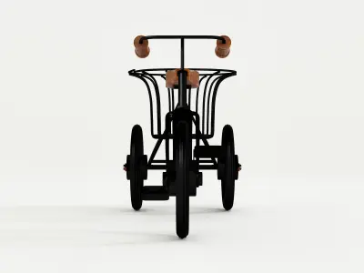 Vintage Rickshaw Decor 3D model