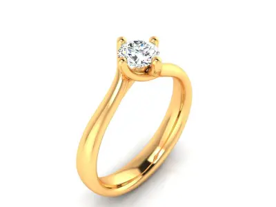 Ring M155 The luxury female ring with gems wedding 3D print model