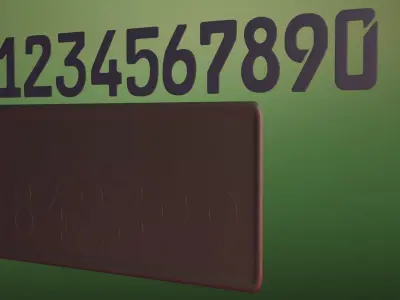 Customizable Bahrain license plate 3D model