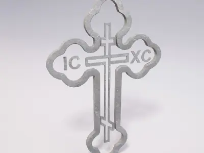 Cross symbols 3d model  Low-poly 3D model