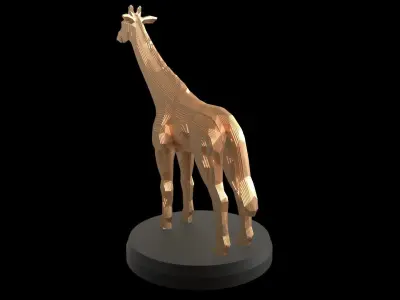 Parametric Giraffe Low-poly 3D model purchase