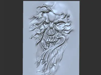 skull mold with 3D print model