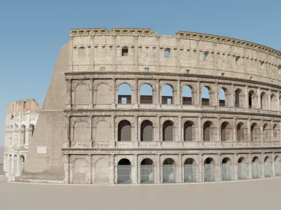 Roman Colosseum Ruins Ultra High Detail 8K PBR Textures 3D model