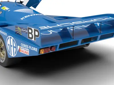 Porsche 956 Group C 1982 Kenwood Kremer Racing HQ 3d model  3D model