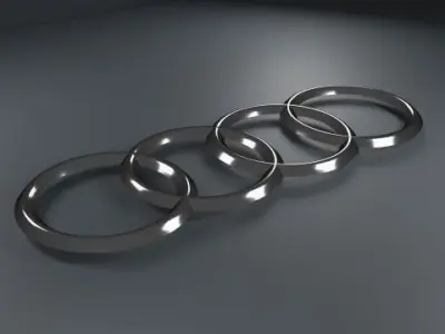 Audi Logo Low-poly 3D model purchase