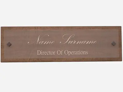 desk name plate Low-poly 3D model