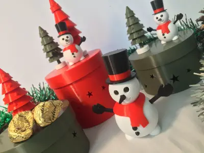 CHRISTMAS CANDY STORAGE BOX 3D print model