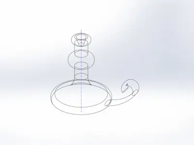 Candlestick 3D printing solidworks part 3D print model