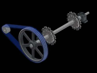 Head shaft assembly - Apron Conveyor 3D print model