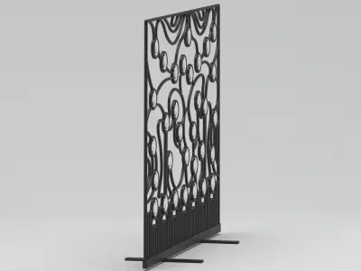 Fireplace Panel 01 3D model