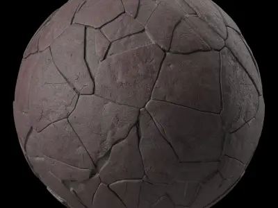 Pavement Materials 74- Brush Rock Stone Sbsar Pbr 4k Seamless Texture